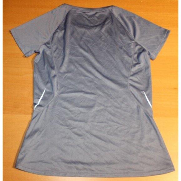 Womens adidas Climalite Short Sleeve Shirt Top Small Gray Athletic Running - Picture 3 of 3